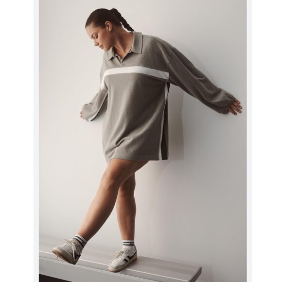 Gola x Anthropologie Team Grey Motif Jersey Dress Size S NEW WITH TAG - Picture 3 of 4